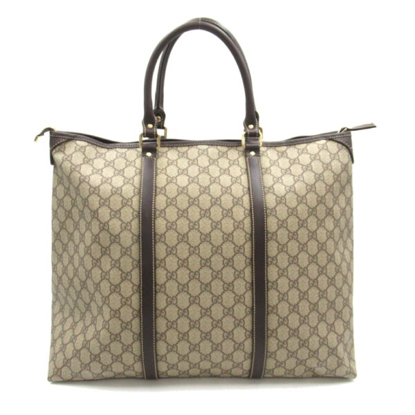 2118500042012 2 Gucci GG Supreme Tote Bag Brown