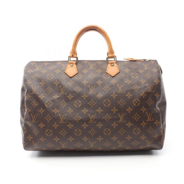 2118500043767 1 Louis Vuitton Speedy 40 Leather Monogram Brown