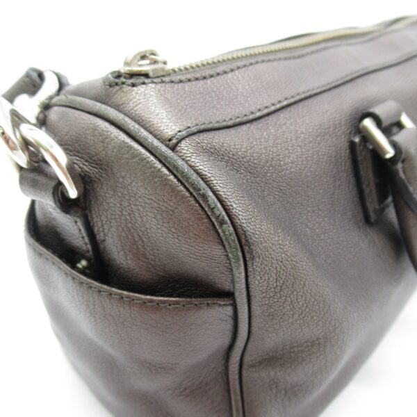 2118700051043 8 Loewe 2Way Bag Leather Gray Metallic