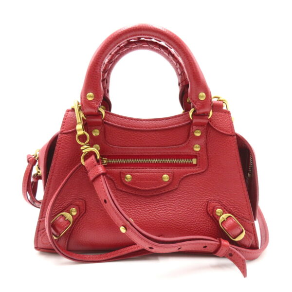 2118700062315 1 Balenciaga Neo Classic City Mini 2Way Shoulder Bag Leather Red