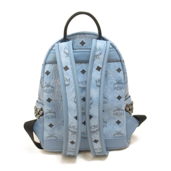 2118800091093 3 MCM Leather Rucksack Backpack Blue