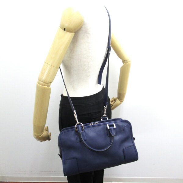 2118800094933 6 Loewe Amazona 28 2Way Shoulder Bag Lambskin Navy