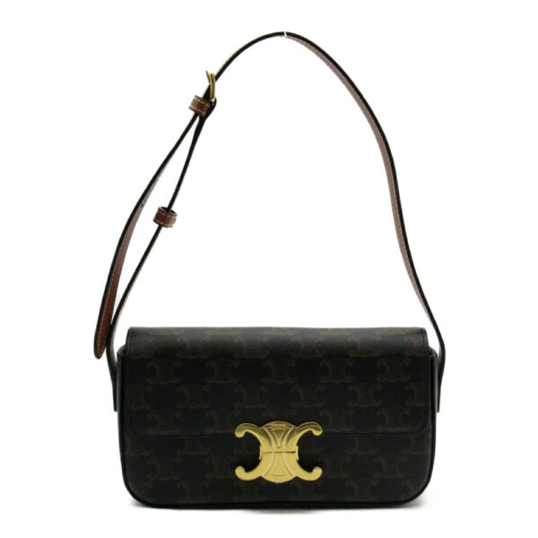 2118800096838 1 Celine Triomphe Shoulder Bag Black