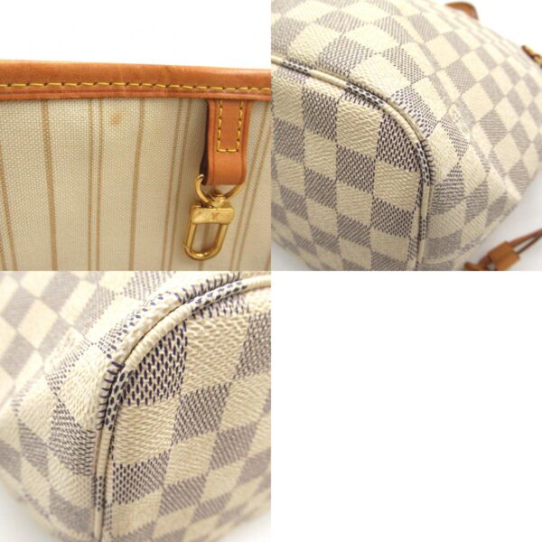 2118800098511 16c Louis Vuitton Neverfull MM Tote Bag Damier Azur White