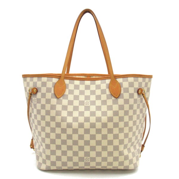 2118800098511 2 Louis Vuitton Neverfull MM Tote Bag Damier Azur White