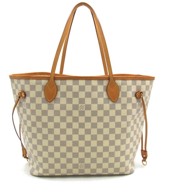 2118800098511 3 Louis Vuitton Neverfull MM Tote Bag Damier Azur White