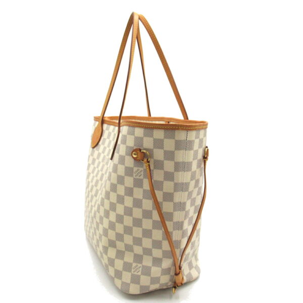 2118800098511 4 Louis Vuitton Neverfull MM Tote Bag Damier Azur White