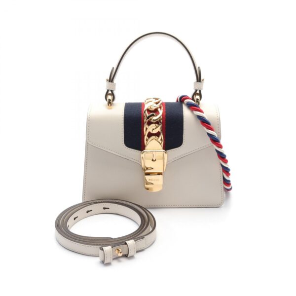 2118800103840 1 Gucci Sylvie Shelly Line Handbag Ivory Multicolor