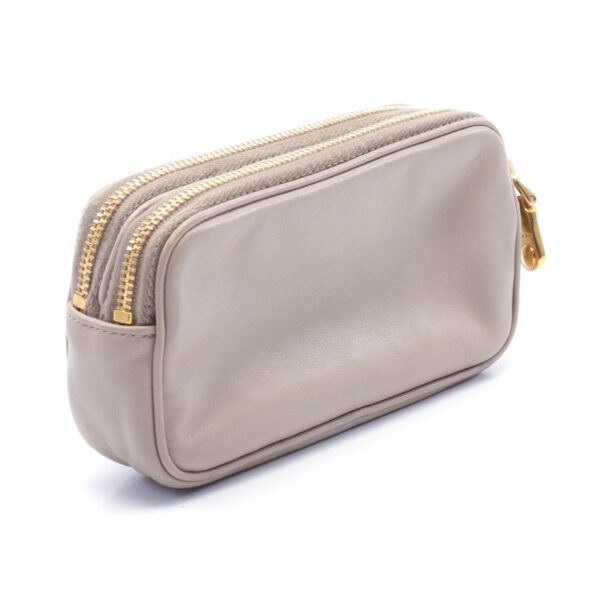 2118800104120 2 Miu Miu Pouch Bag Leather Beige