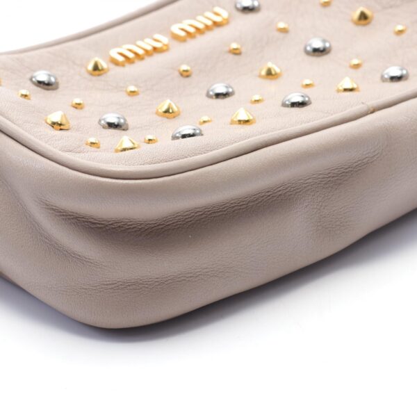 2118800104120 5 Miu Miu Pouch Bag Leather Beige