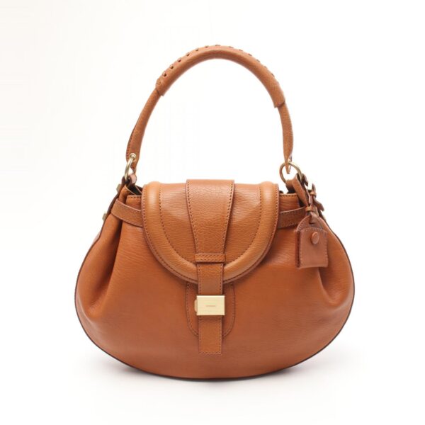 2118800105004 1 Celine Leather Shoulder Bag Brown