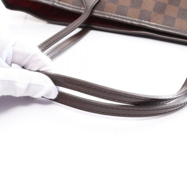 2118800109781 10 Louis Vuitton Neverfull MM Leather Tote Bag Damier Brown