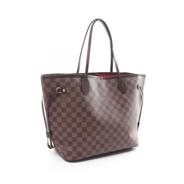 2118800109781 2 Louis Vuitton Neverfull MM Leather Tote Bag Damier Brown