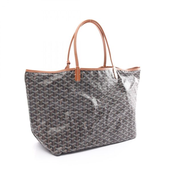 2118800110640 2 Goyard Saint Louis GM Tote Bag Leather Black White Brown