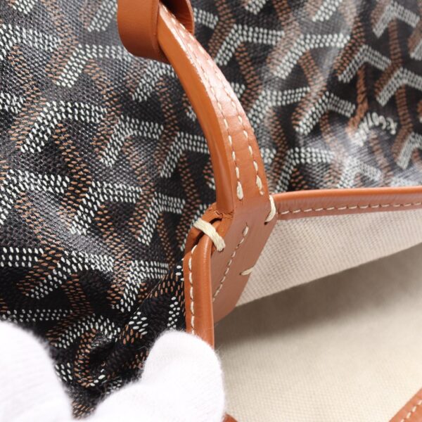 2118800110640 6 Goyard Saint Louis GM Tote Bag Leather Black White Brown