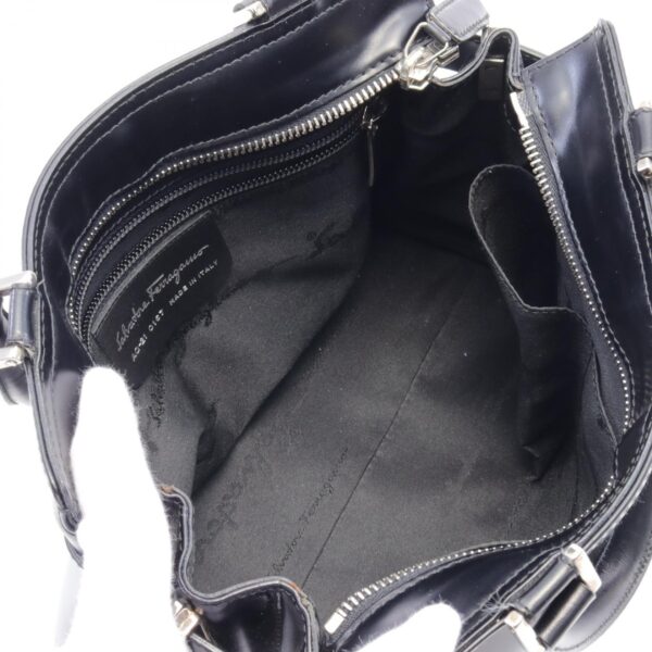 2118800111784 3 Salvatore Ferragamo Gancini Handbag Leather Black