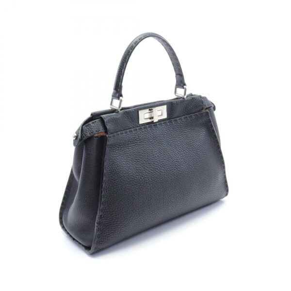 2118800111876 2 Fendi Peekaboo Regular Handbag Leather Black