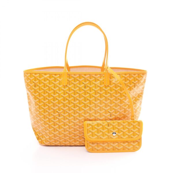 2118800112064 1 Goyard Saint Louis PM Tote Bag Leather Yellow Brown White