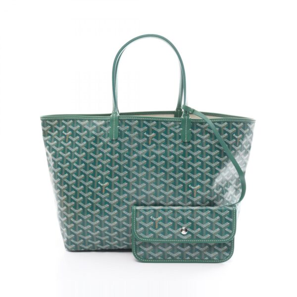 2118800112071 1 Goyard Saint Louis PM Tote Bag Leather Green Multicolor