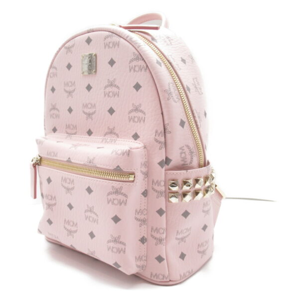 2118900030084 3 MCM Leather Visetos Stark Side Rucksack Backpack Powder Pink