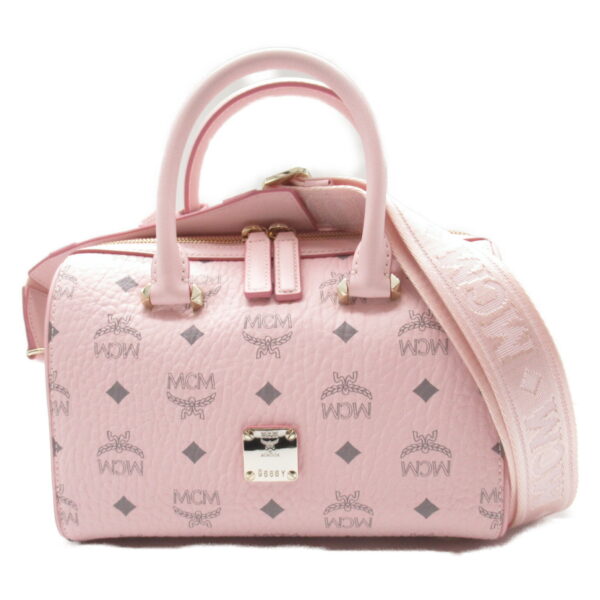 2118900030091 1 MCM 2Way Bag Leather Pink Powder Pink