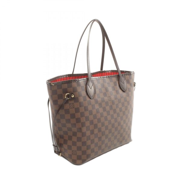 2118900032361 2 Louis Vuitton Neverfull MM Leather Tote Bag Damier Brown