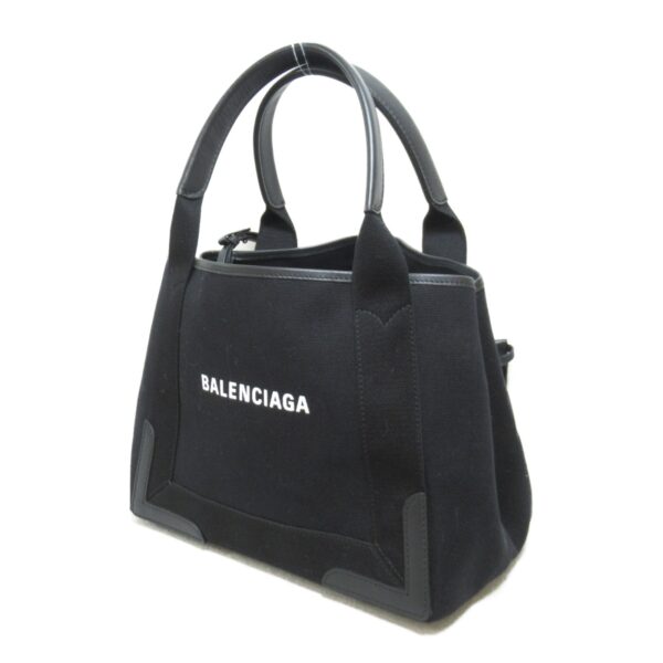 2119800006483 4 Balenciaga Navy Cabas S Tote Bag Black