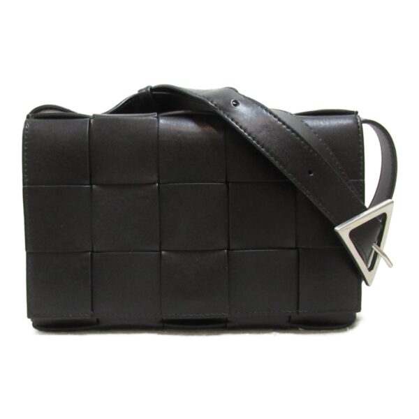 2119900008325 2 Bottega Veneta Cassette Shoulder Bag Calf Black