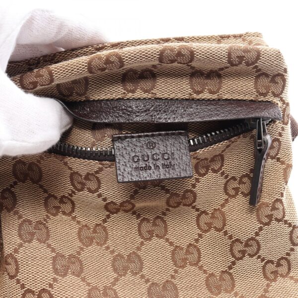 2119900012278 4 Gucci GG Waist Bag Body Bag Leather Beige Brown