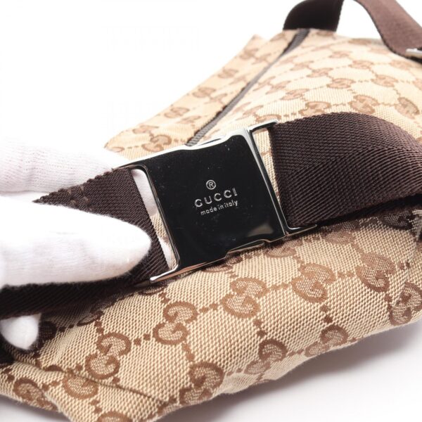 2119900012278 6 Gucci GG Waist Bag Body Bag Leather Beige Brown