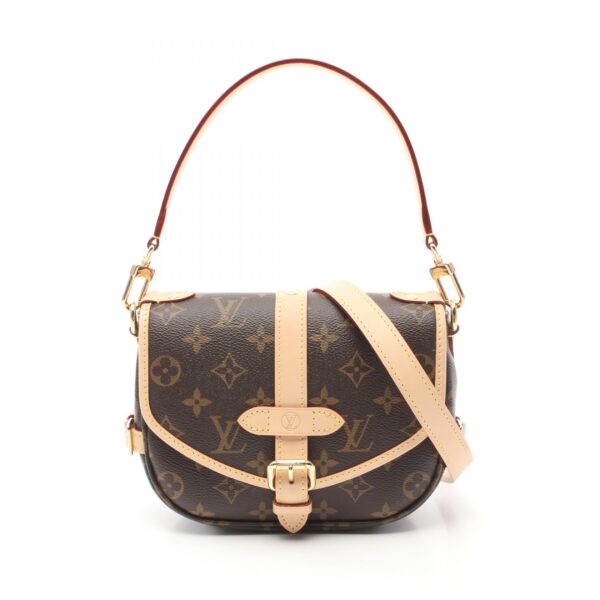 2120100001603 1 Louis Vuitton Saumur BB Monogram Handbag Brown