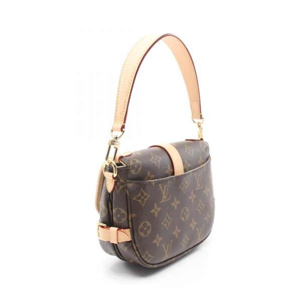 2120100001603 2 Louis Vuitton Saumur BB Monogram Handbag Brown