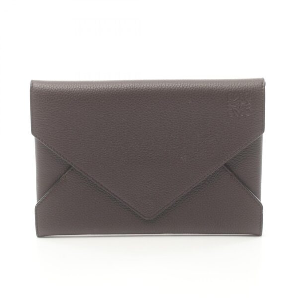 2120100003058 1 Loewe Envelope Pouch Leather Brown