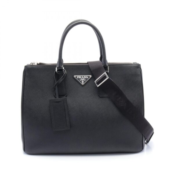 2120700046691 1 Prada Saffiano Travel Galleria Handbag Saffiano Leather Black