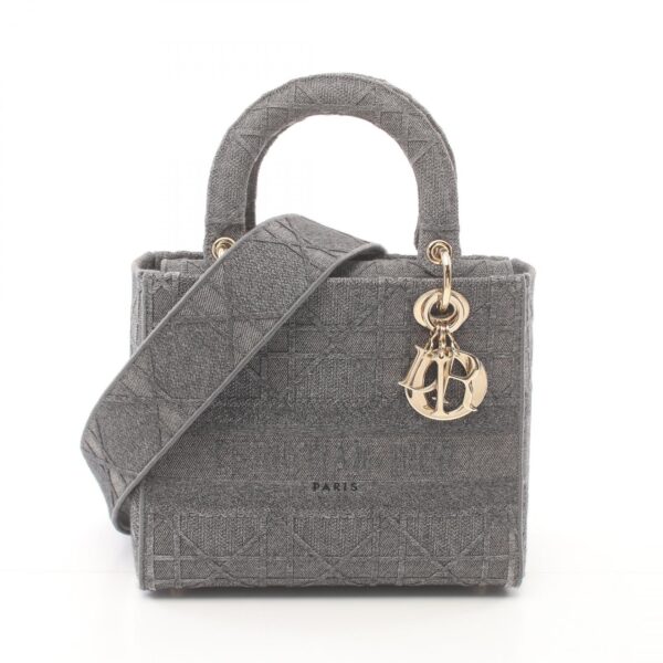 2120700076766 1 Dior Lady D Lite Medium Handbag Gray