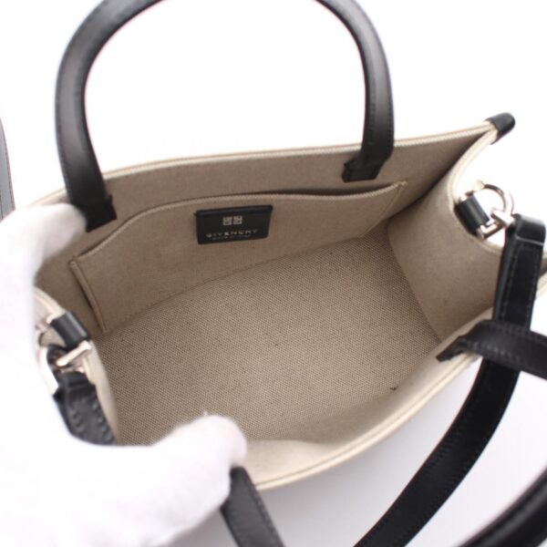 2120700080220 3 Givenchy G Tote Mini Handbag Leather White Black