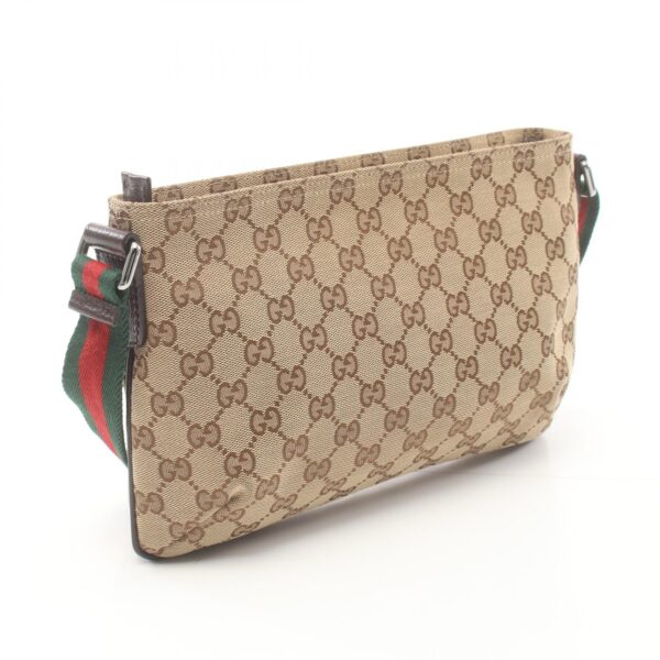 2120700080992 2 Gucci GG Sherry Line Shoulder Bag Leather Beige Multicolor