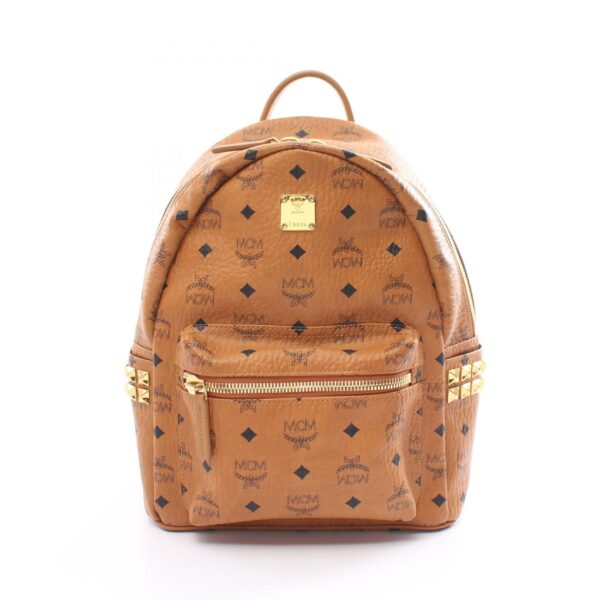 2120700084211 1 MCM Leather Visetos Rucksack Backpack Brown