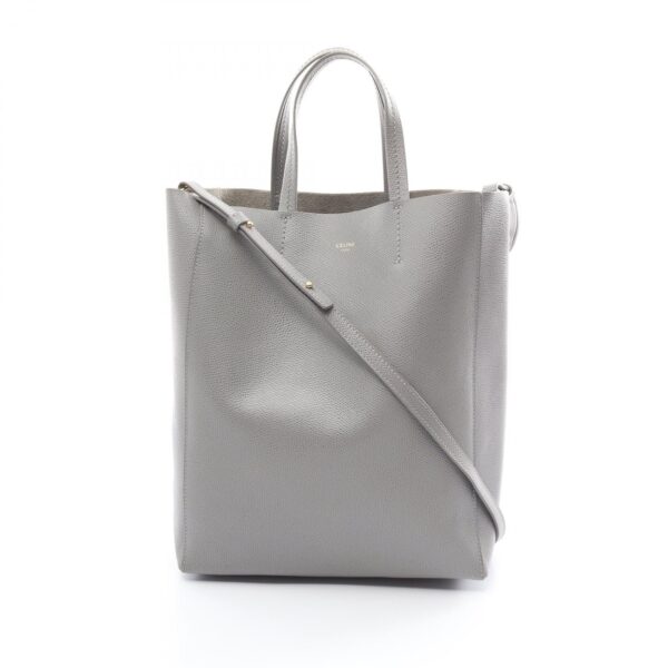 2120700130147 1 Celine Leather Small Tote Bag Gray