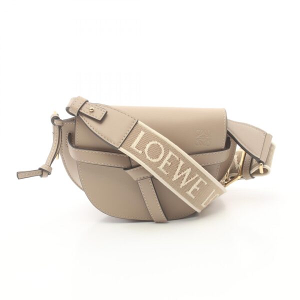 2120700131373 1 Loewe Gate Dual Mini Shoulder Bag Leather Beige