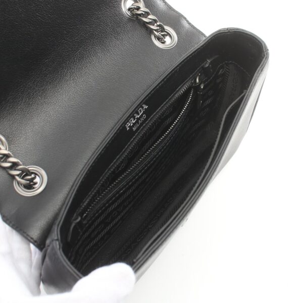 2120700131526 3 Prada Glacé Calf Shoulder Bag Leather Black