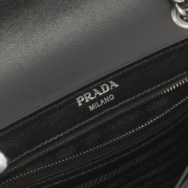 2120700131526 4 Prada Glacé Calf Shoulder Bag Leather Black