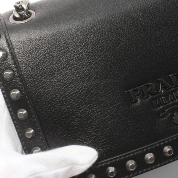 2120700131526 5 Prada Glacé Calf Shoulder Bag Leather Black