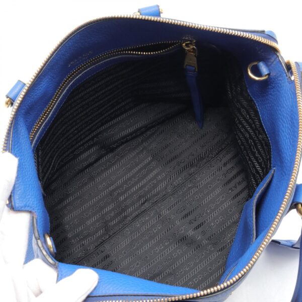 2120700131755 3 Prada Vitello Phenix Handbag Leather Blue