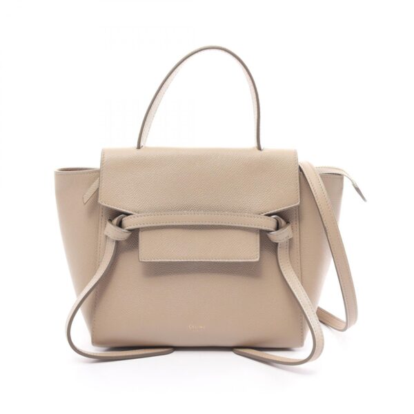 2120700136453 1 Celine Leather Nano Belt Bag Beige