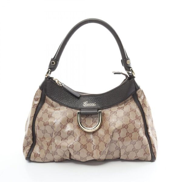 2120700137870 1 Gucci Abby GG Crystal Shoulder Bag Leather Beige Brown