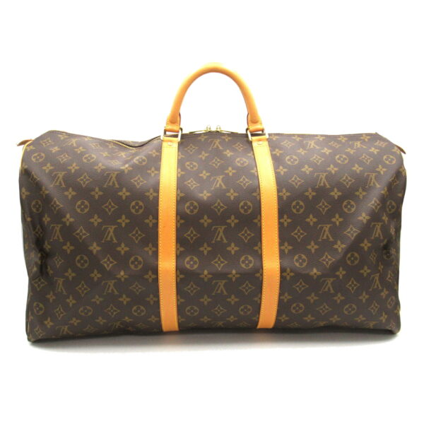 2120700138303 2 Louis Vuitton Keepall 60 Bag Monogram Brown