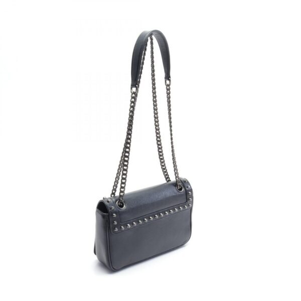 2120700141303 2 Prada Glacé Calf Shoulder Bag Leather Black