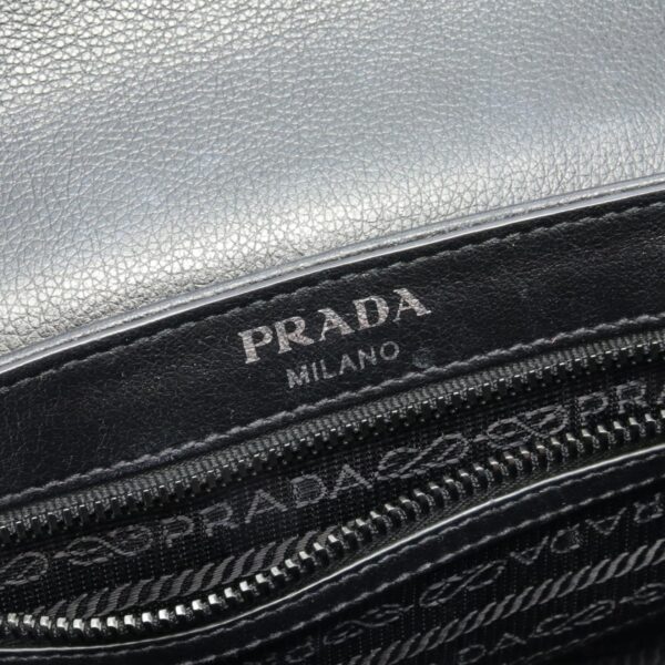 2120700141303 4 Prada Glacé Calf Shoulder Bag Leather Black