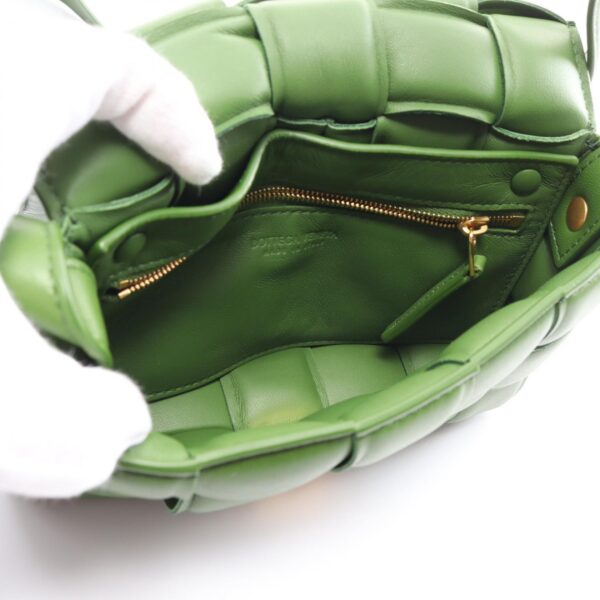 2120700143789 3 Bottega Veneta Padded Cassette Small Shoulder Bag Leather Green